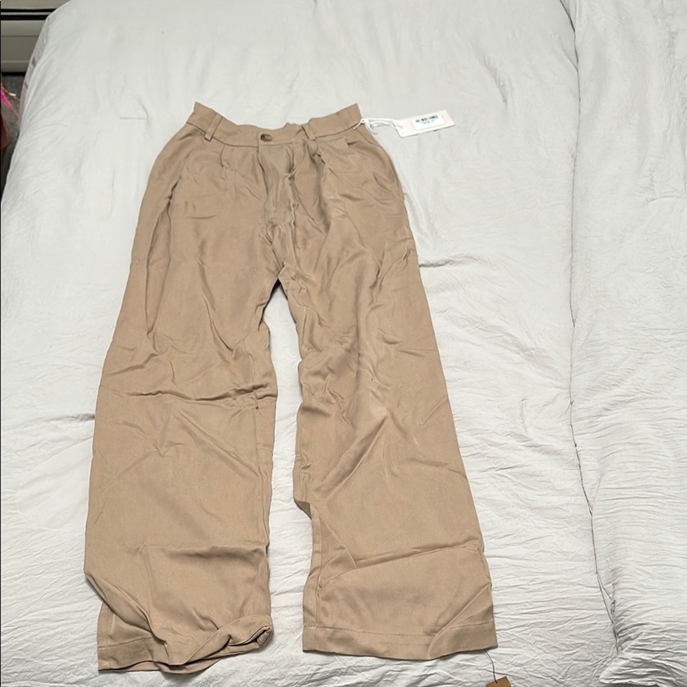 Reformation Tan Chinos Relaxed Fit Lightweight